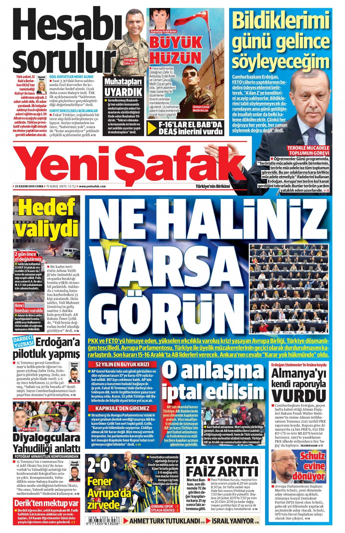 26 Kasım 2016 gazete manşetleri - 504