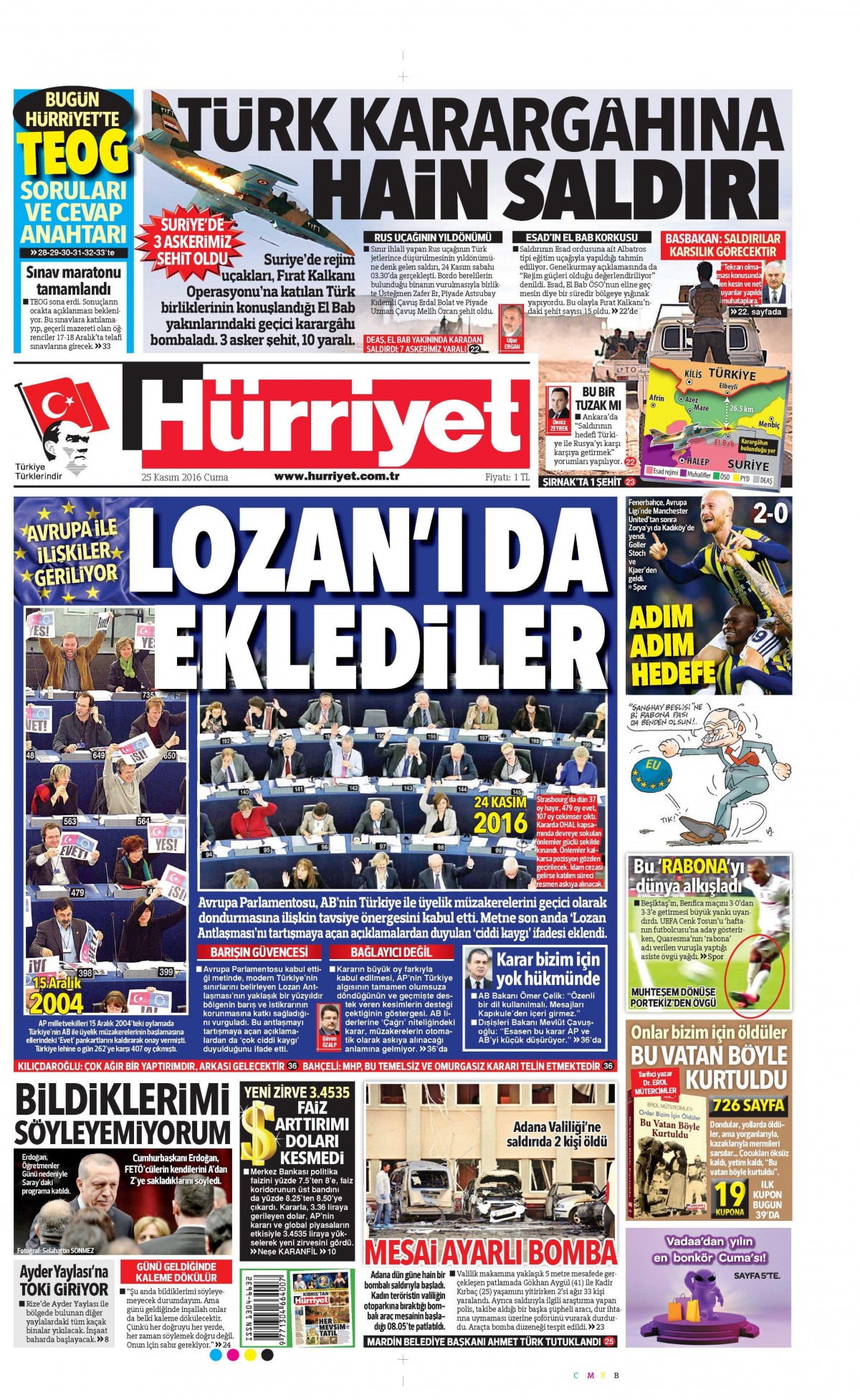 26 Kasım 2016 gazete manşetleri - 512