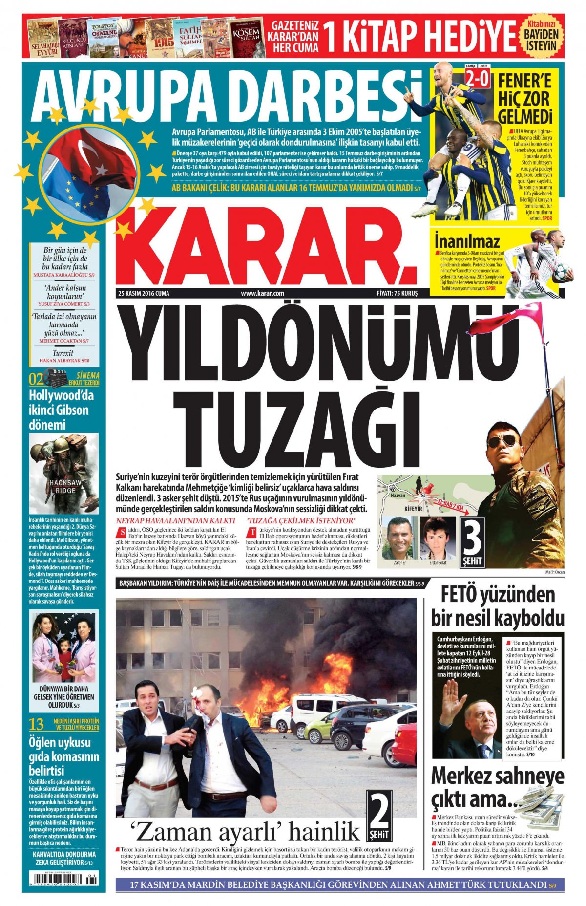 26 Kasım 2016 gazete manşetleri - 662