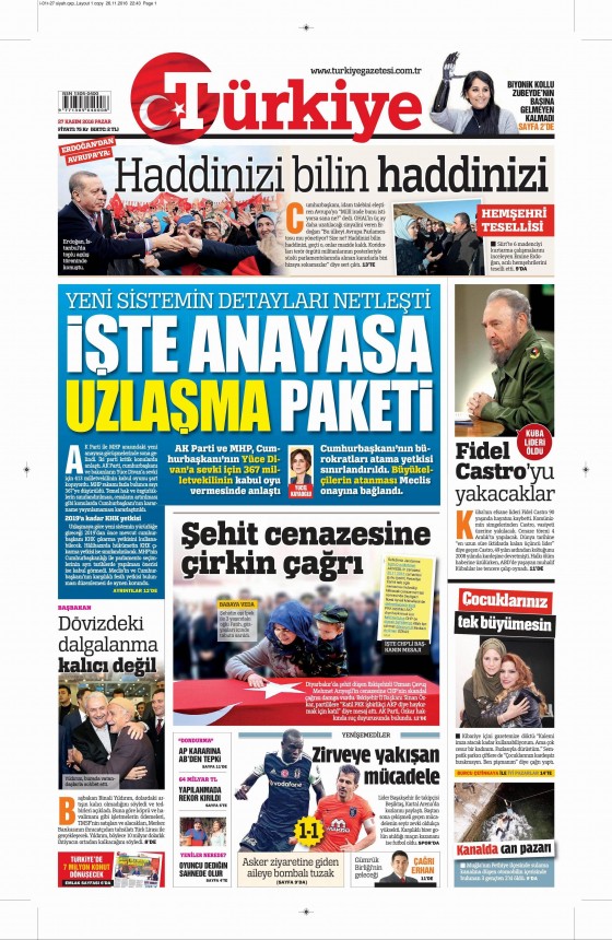 27 Kasım 2016 gazete manşetleri - 512