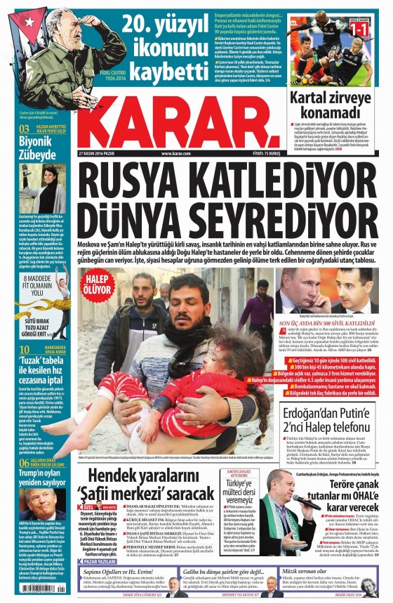 27 Kasım 2016 gazete manşetleri - 588