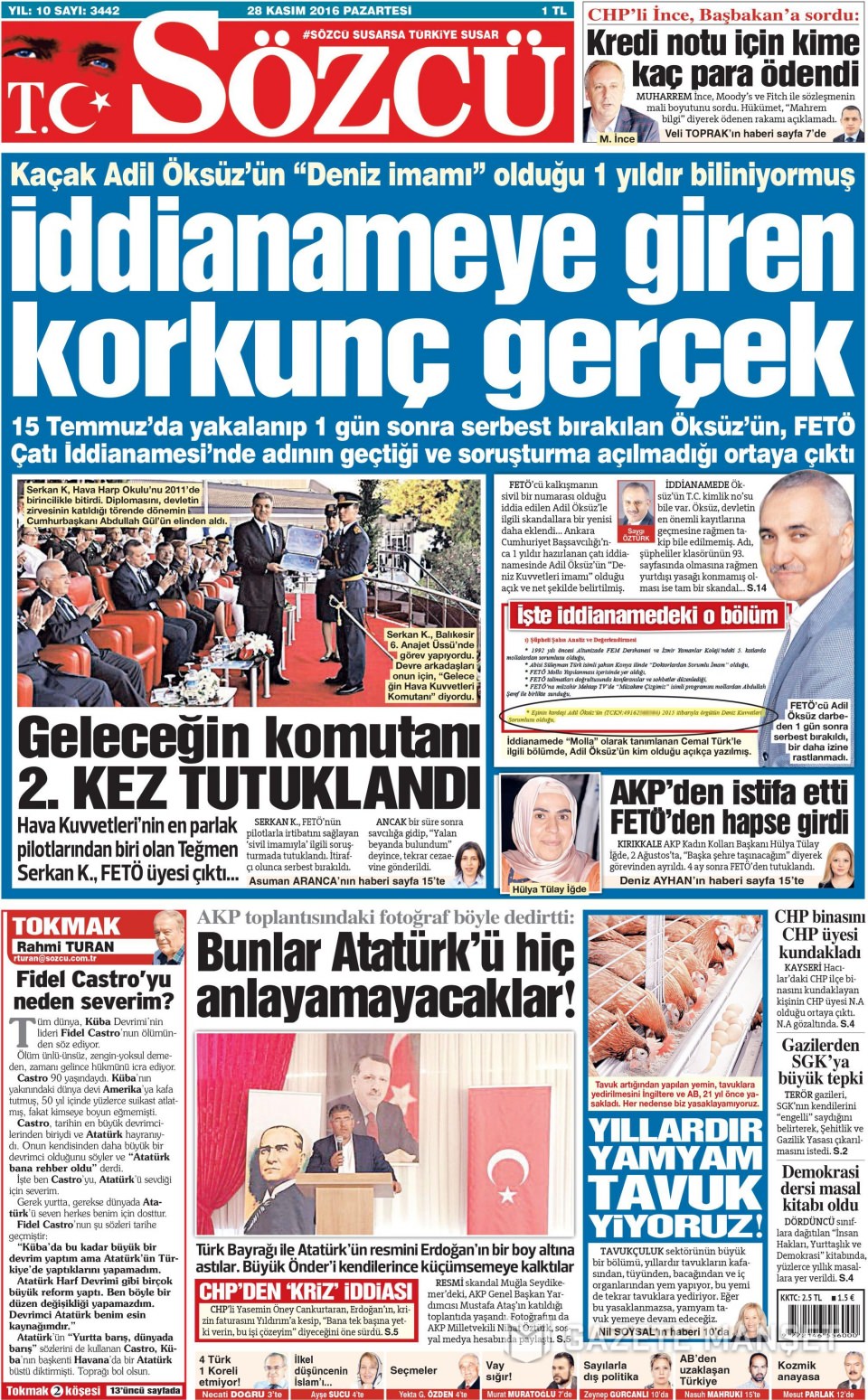 28 Kasım 2016 gazete manşetleri - 688