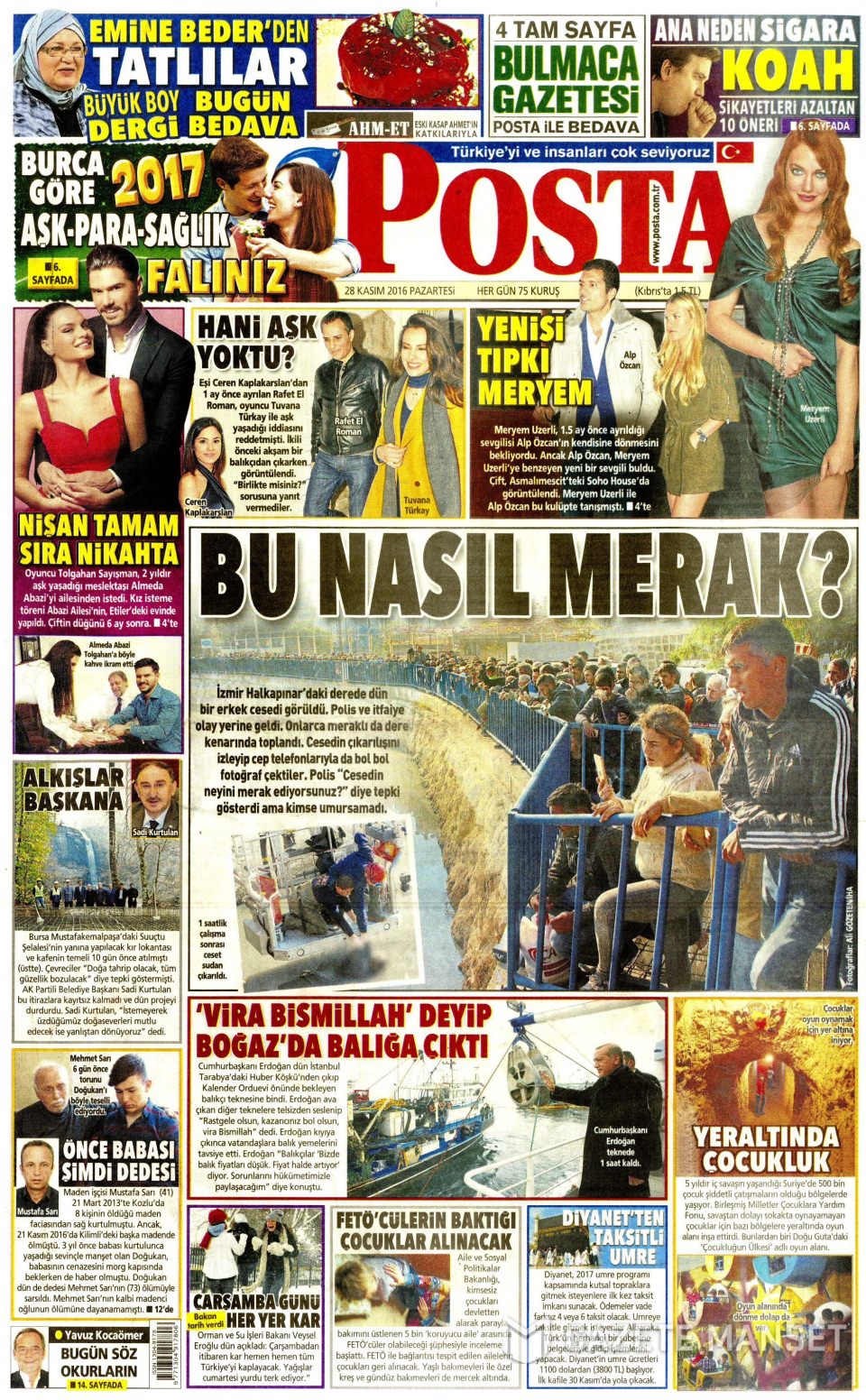 28 Kasım 2016 gazete manşetleri - 579