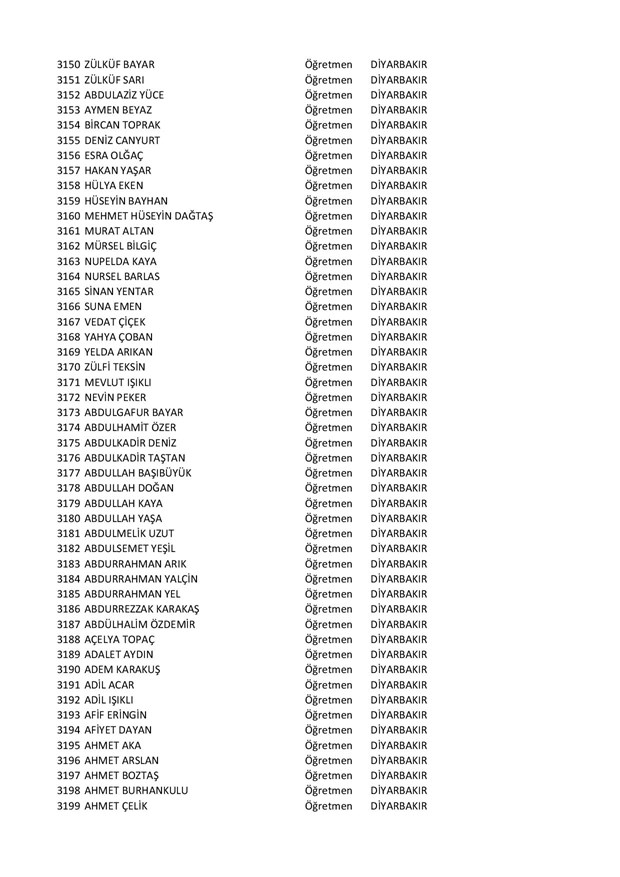 Göreve iade edilen öğretmenlerin tam listesi - 65