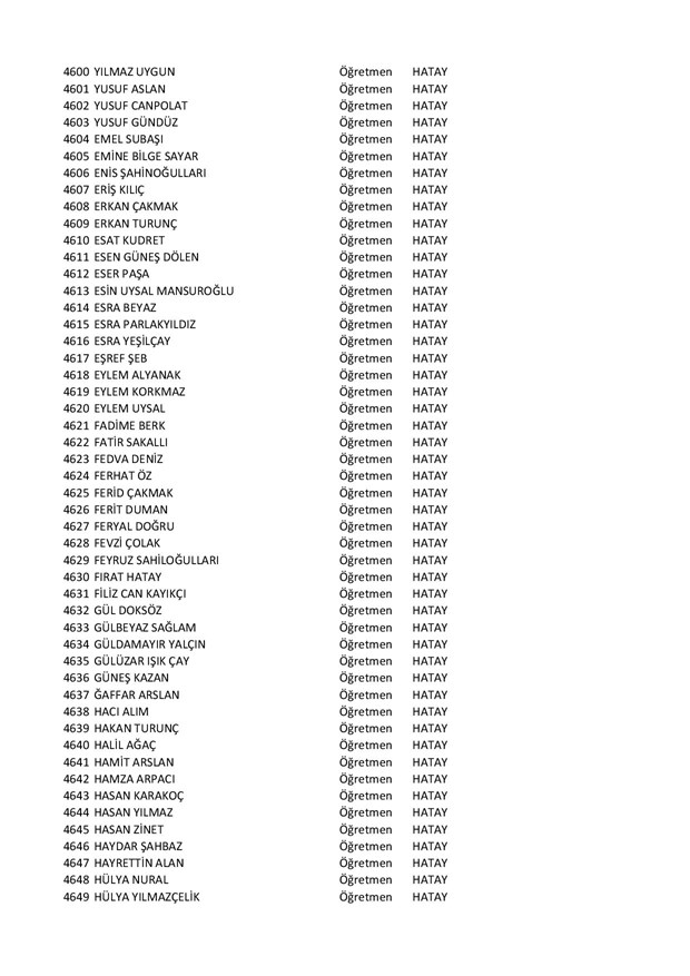 Göreve iade edilen öğretmenlerin tam listesi - 94