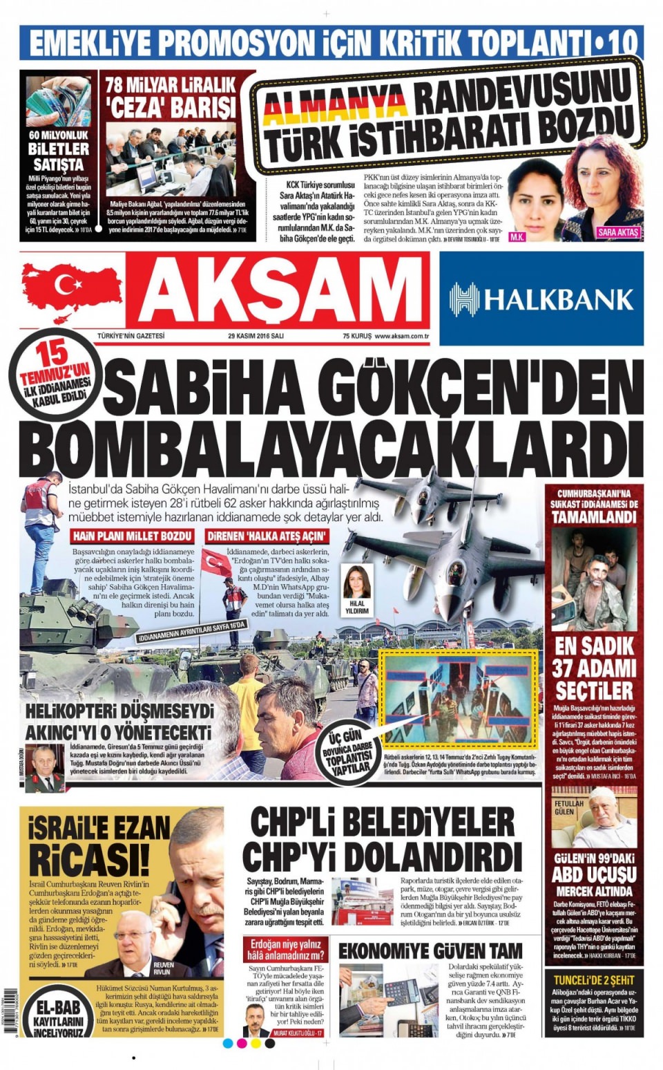 29 Kasım 2016 gazete manşetleri - 81