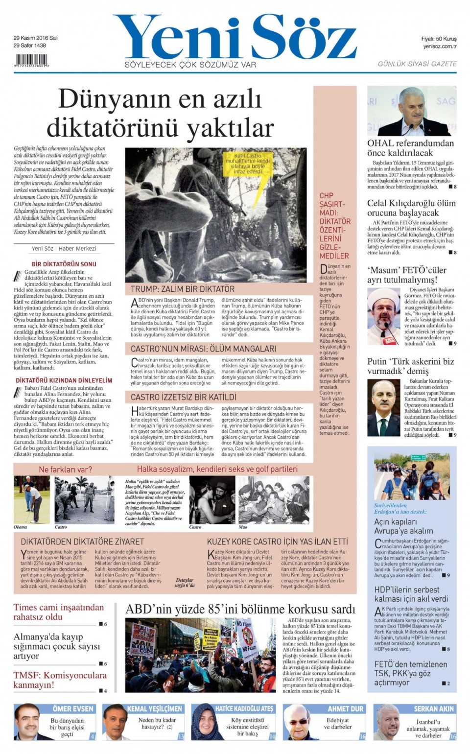 29 Kasım 2016 gazete manşetleri - 323