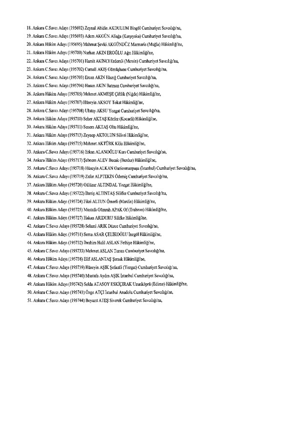 Hakim ve savcıların atama listesi (29 Kasım 2016) - 59