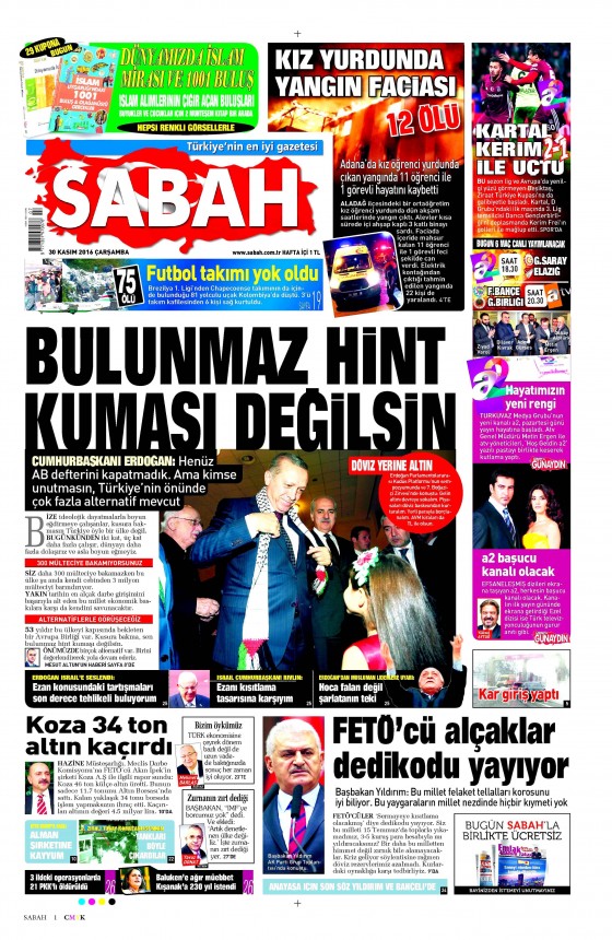 Gazete manşetleri (30.01.2016) - 2
