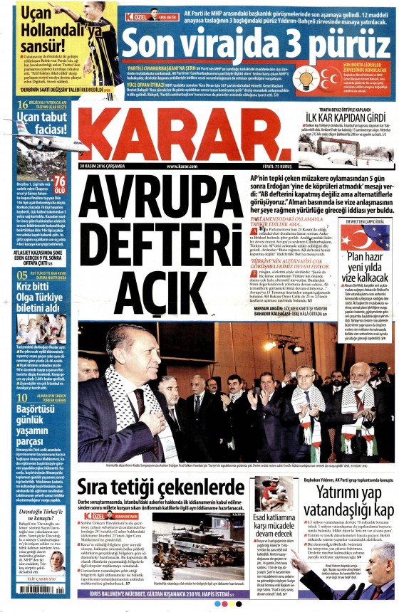 Gazete manşetleri (30.01.2016) - 7