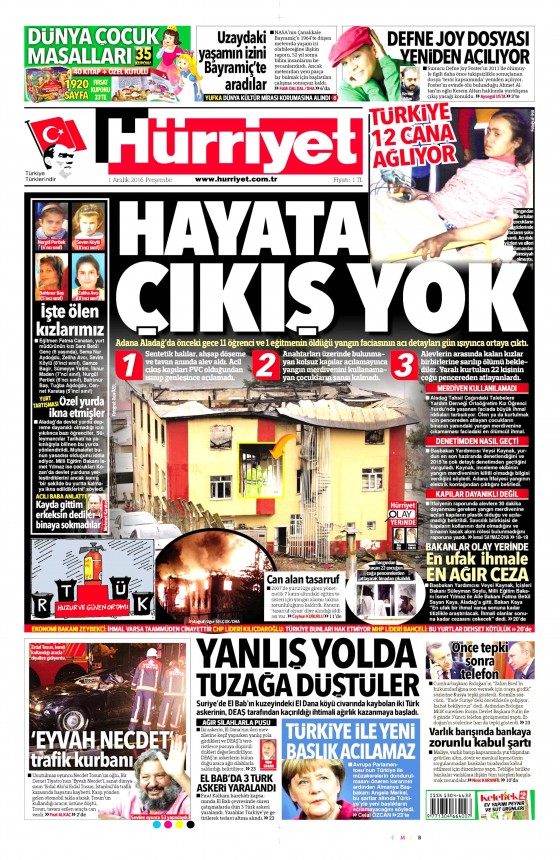 Gazete Manşetleri (01.12.2016) - 2