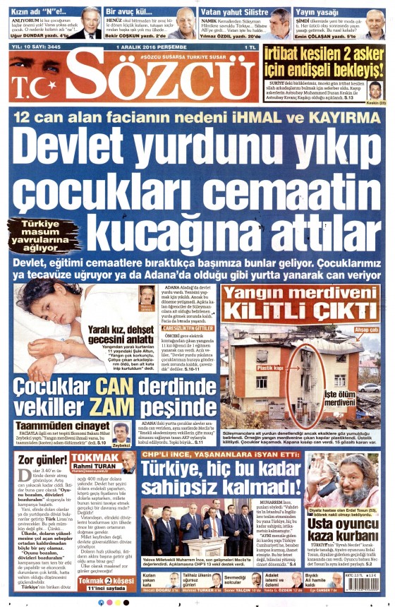 Gazete Manşetleri (01.12.2016) - 4
