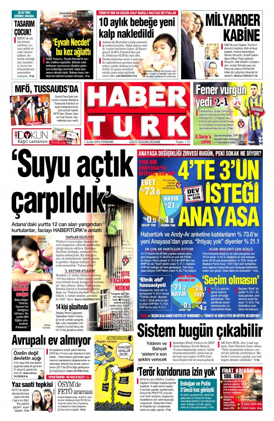 Gazete Manşetleri (01.12.2016) - 5