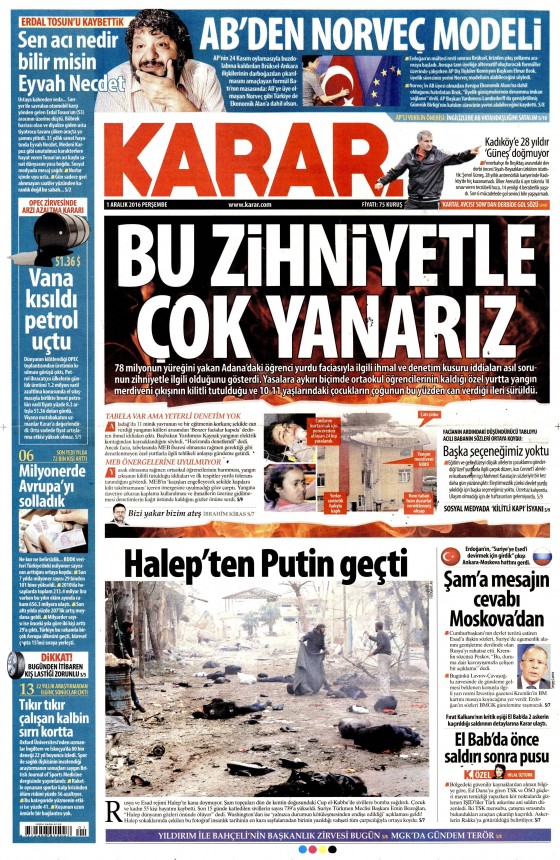 Gazete Manşetleri (01.12.2016) - 8