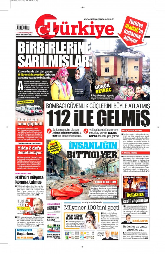 Gazete Manşetleri (01.12.2016) - 12