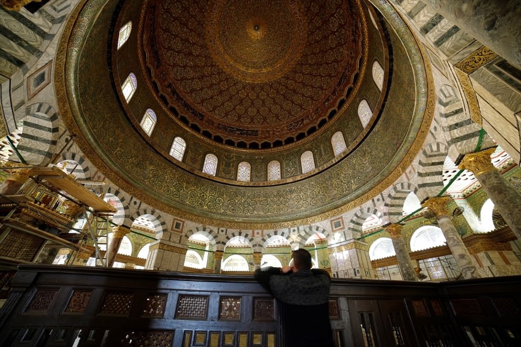 Mescid-i Aksa'nın iç restorasyon işlemi tamamlandı - 15