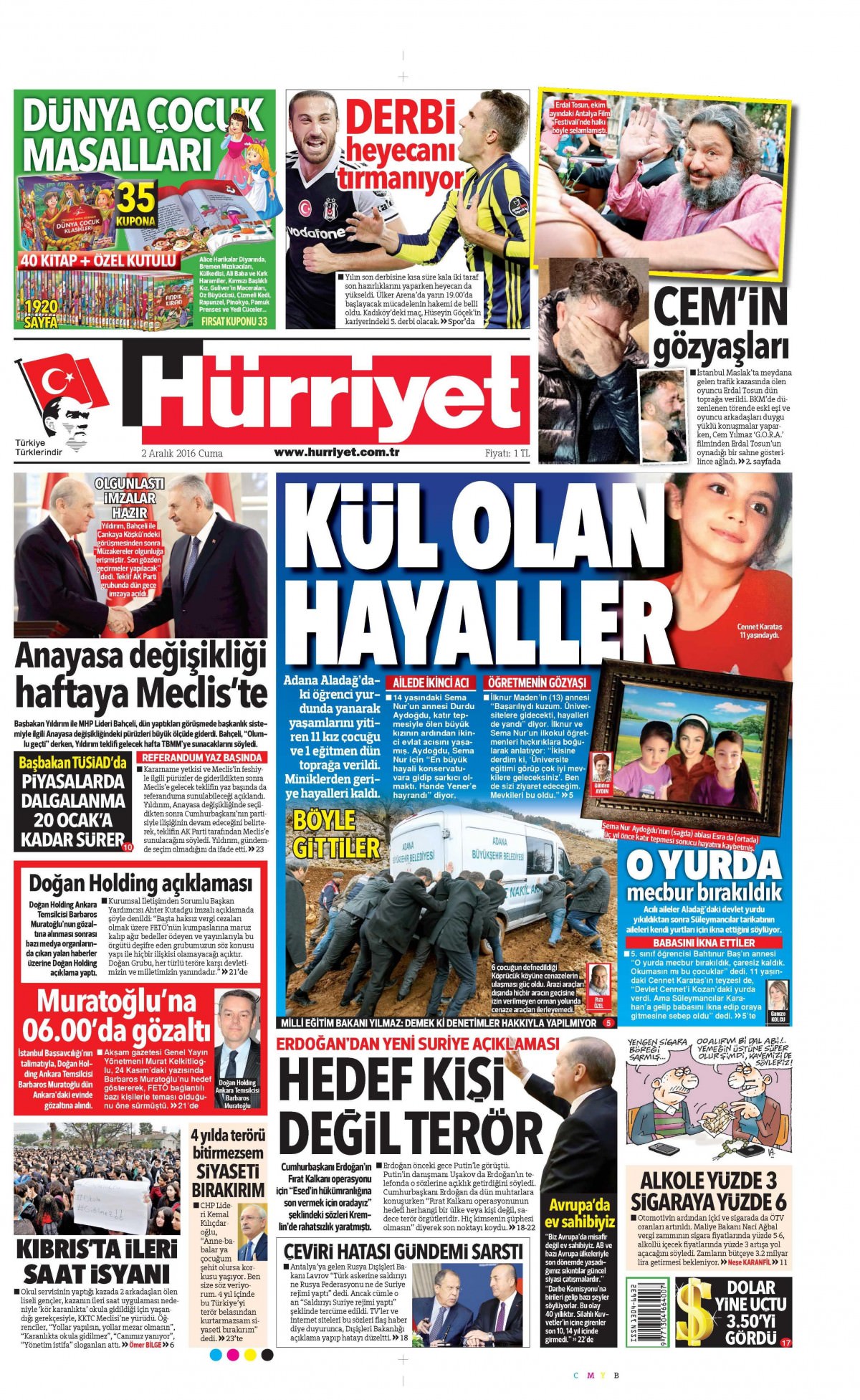 2 Aralık  2016 gazete manşetleri - 17