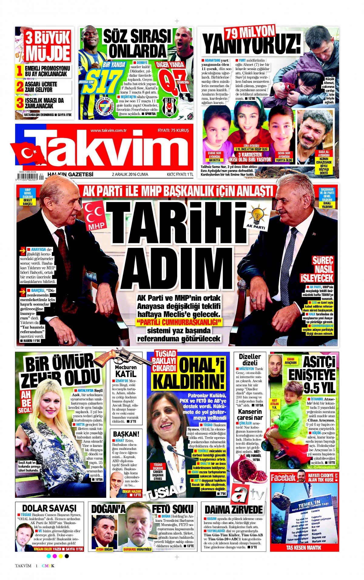 2 Aralık  2016 gazete manşetleri - 16