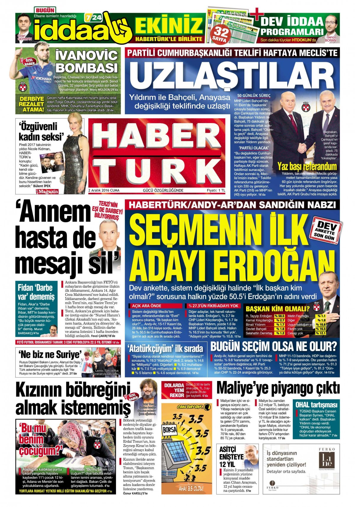 2 Aralık  2016 gazete manşetleri - 13