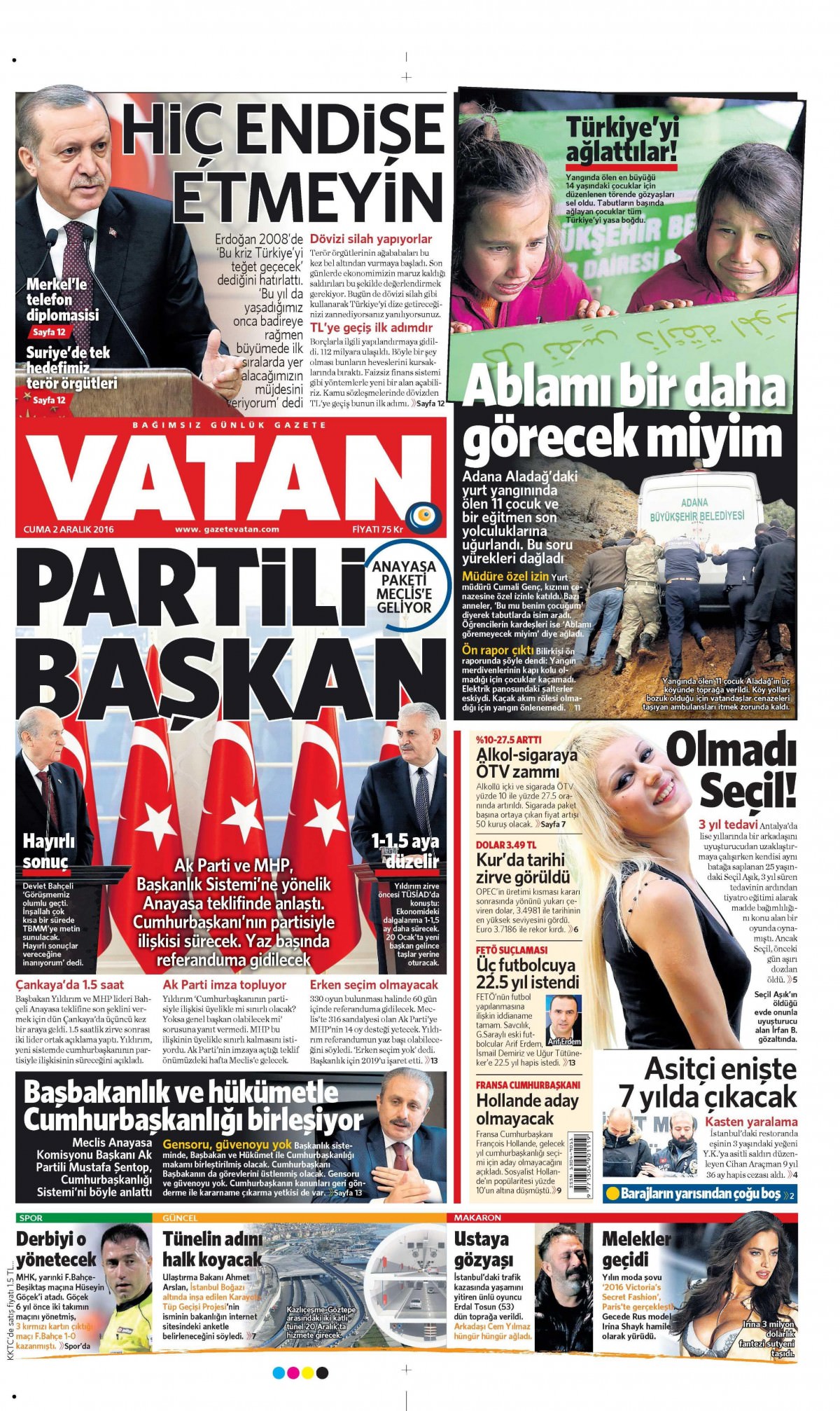 2 Aralık  2016 gazete manşetleri - 11