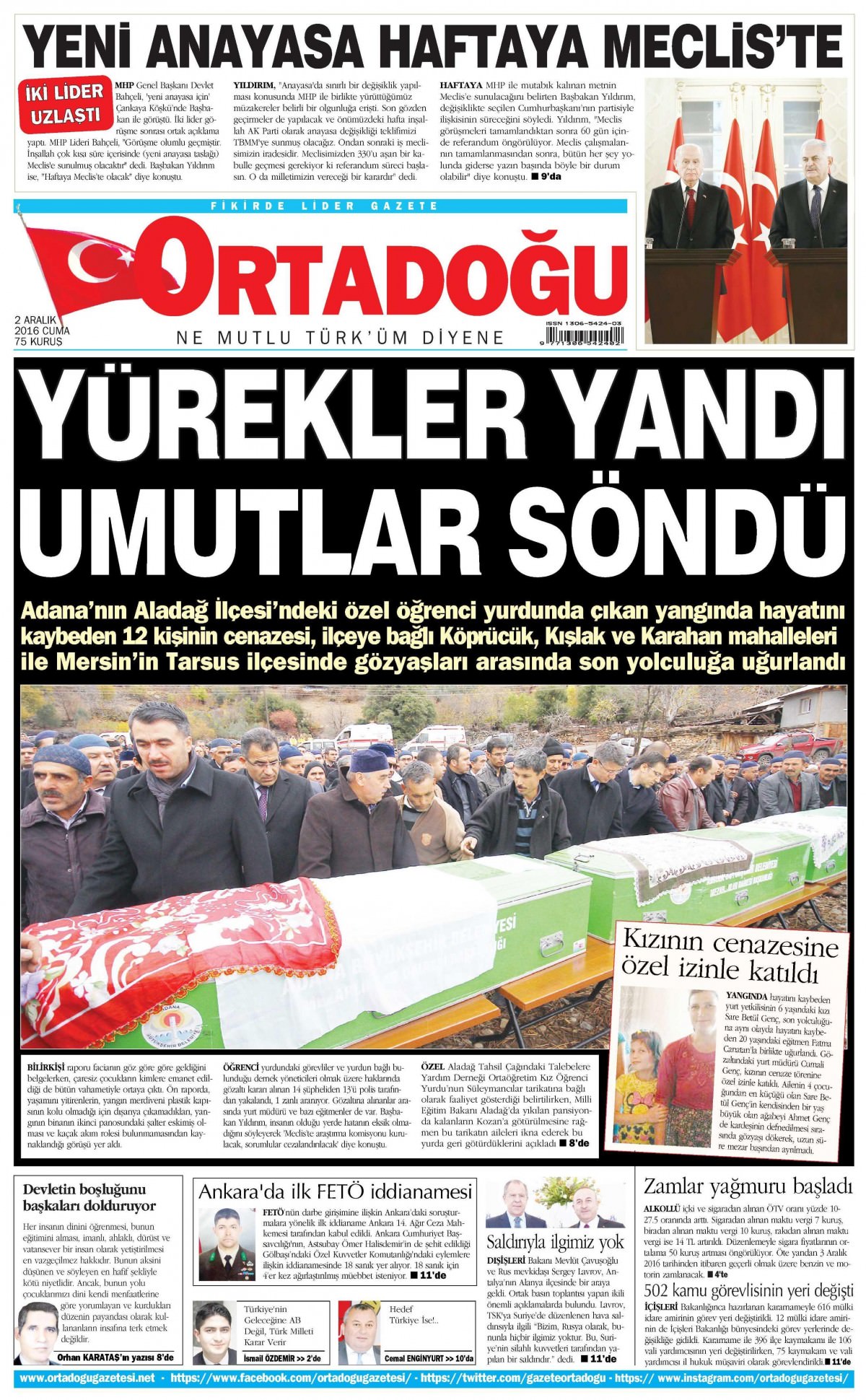 2 Aralık  2016 gazete manşetleri - 8