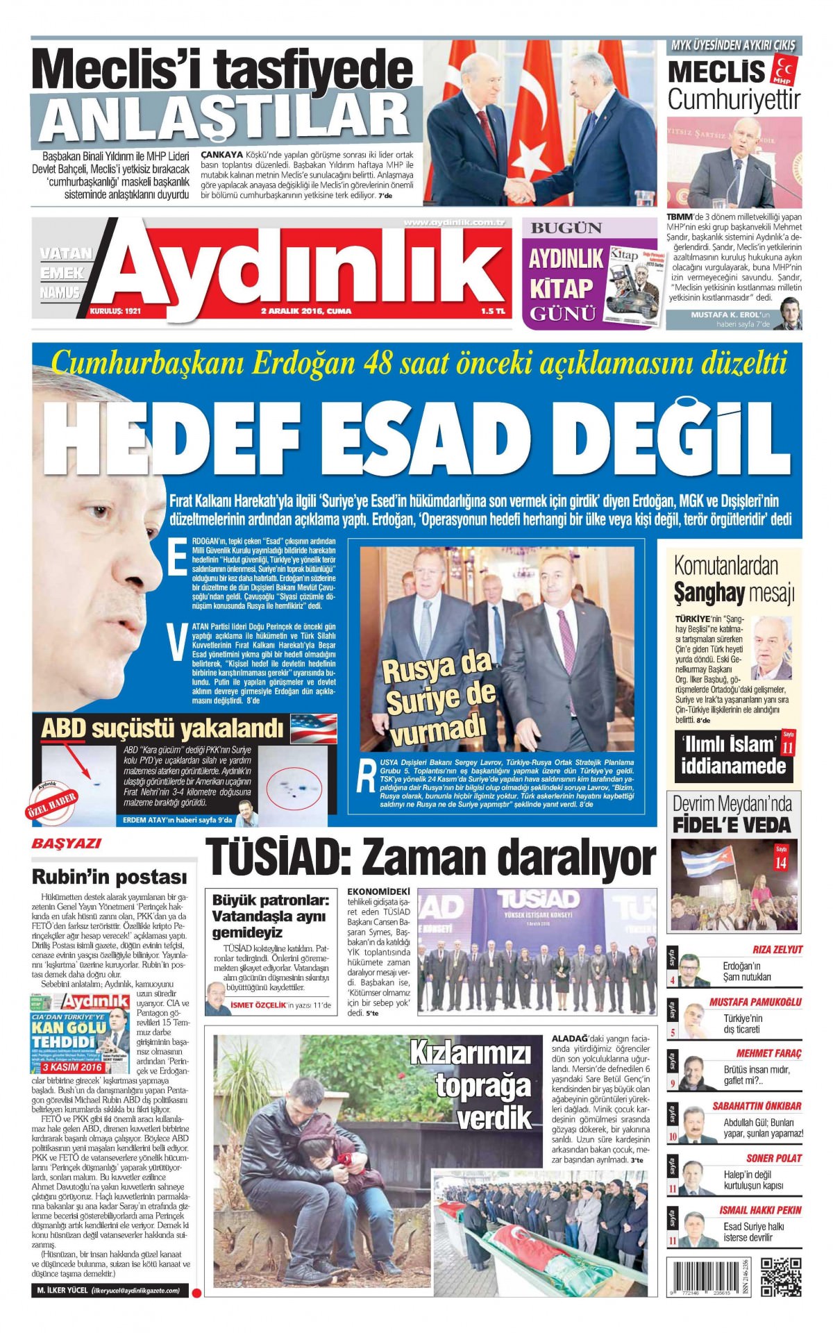 2 Aralık  2016 gazete manşetleri - 7