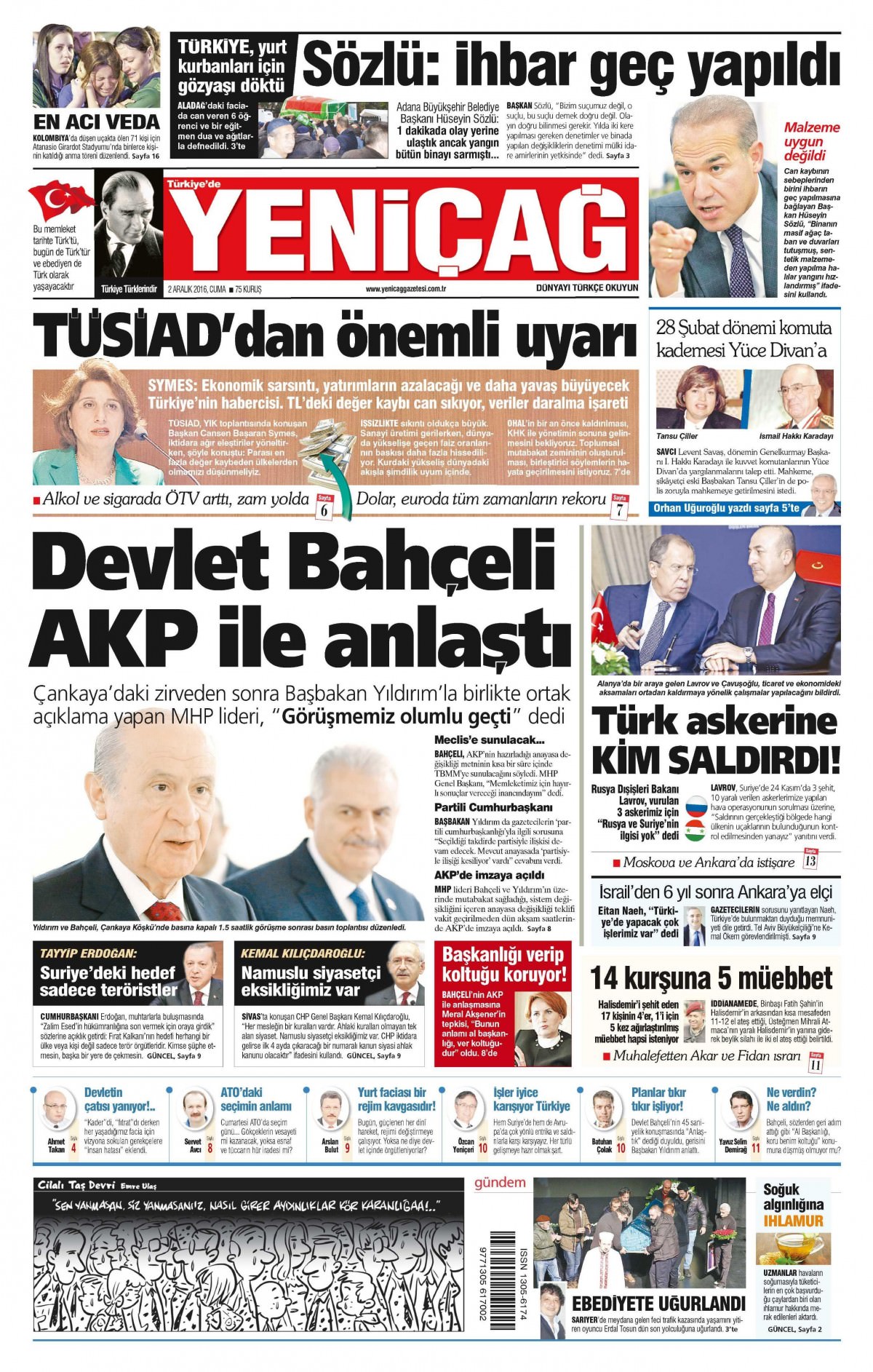 2 Aralık  2016 gazete manşetleri - 6
