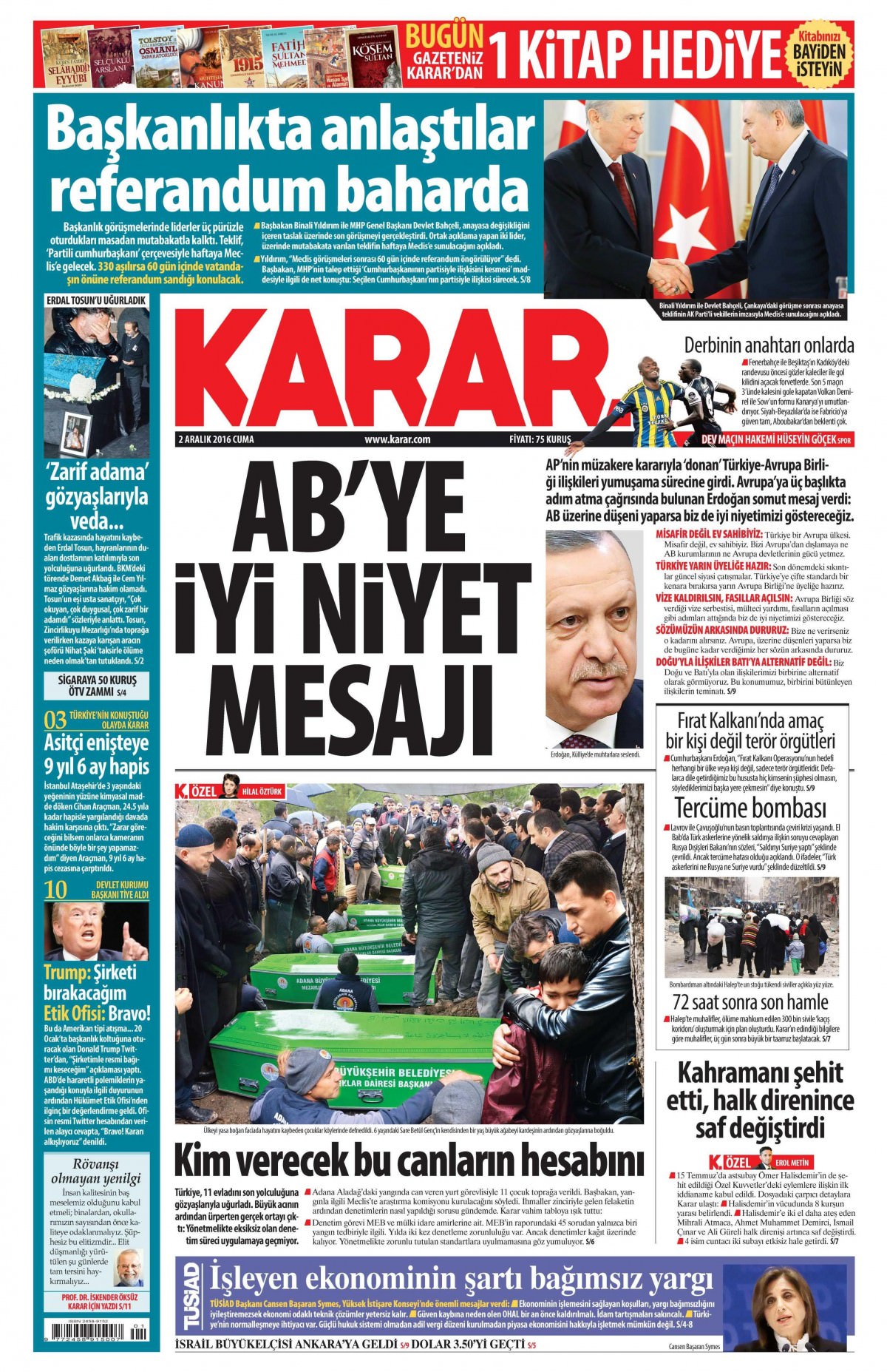 2 Aralık  2016 gazete manşetleri - 4