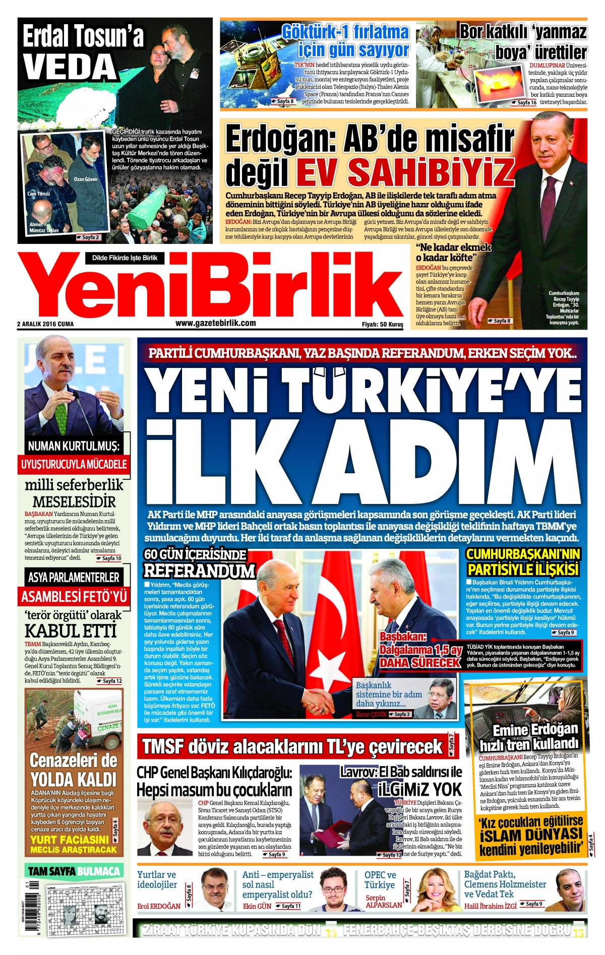 2 Aralık  2016 gazete manşetleri - 3