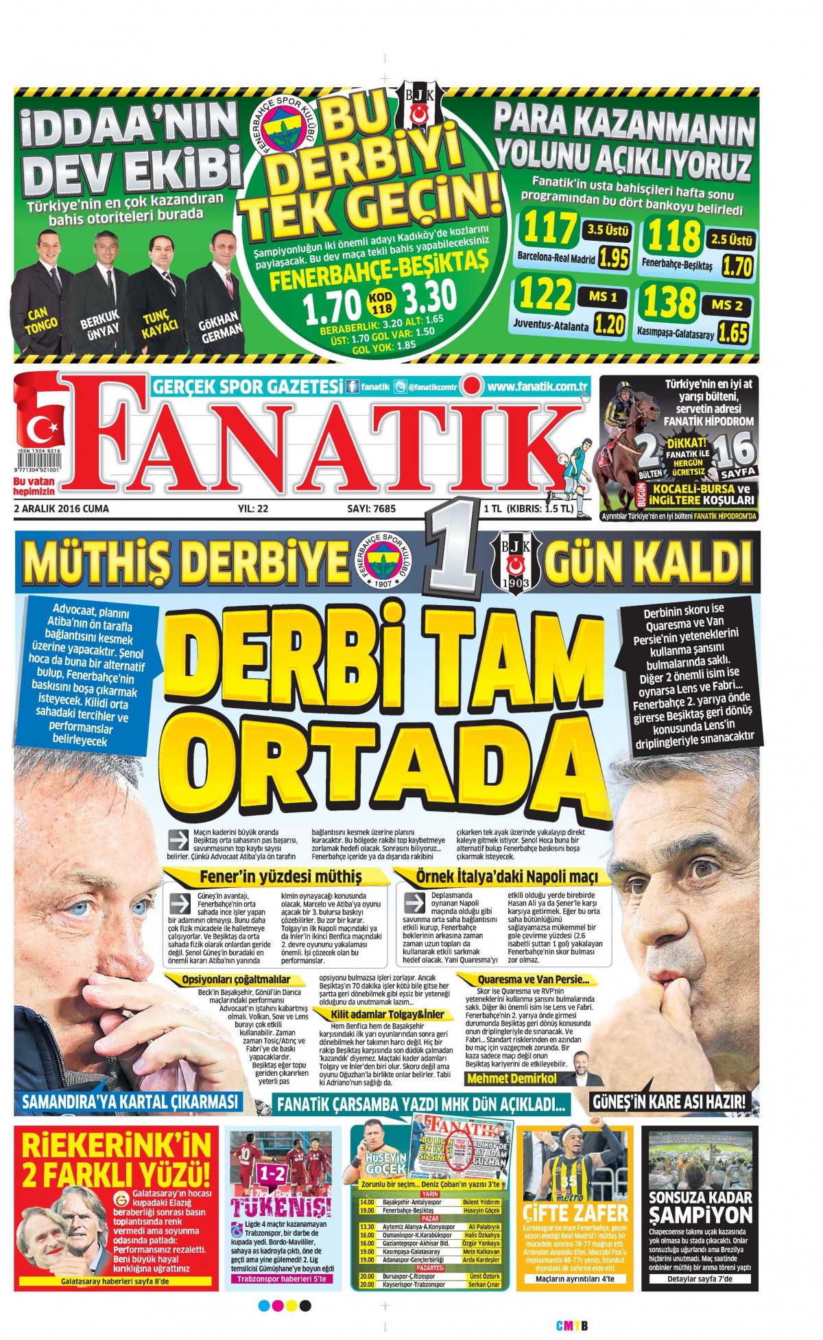 2 Aralık  2016 gazete manşetleri - 2