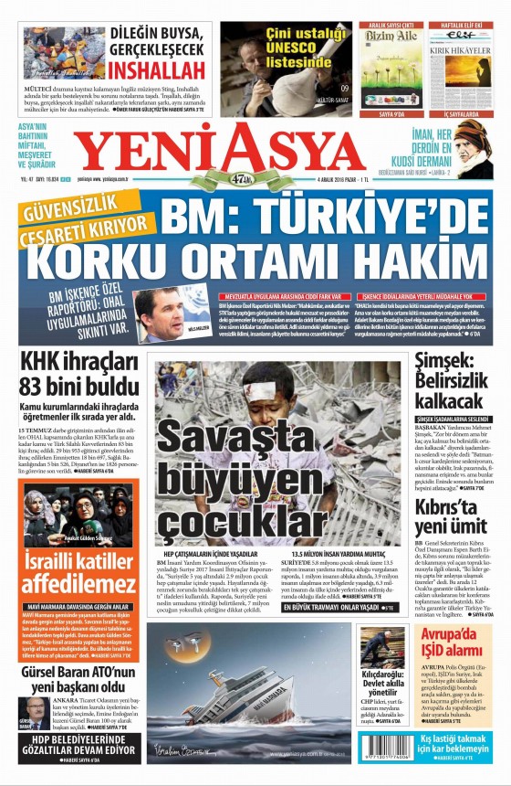 4 Aralık 2016 gazete manşetleri - 580