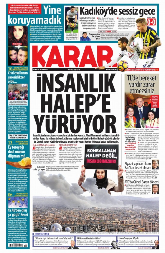 4 Aralık 2016 gazete manşetleri - 589