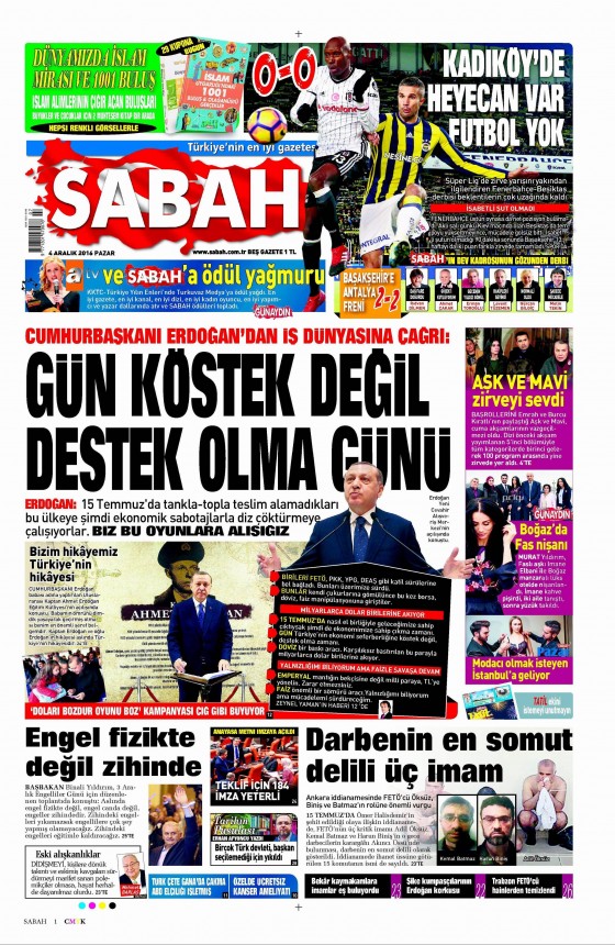 4 Aralık 2016 gazete manşetleri - 591