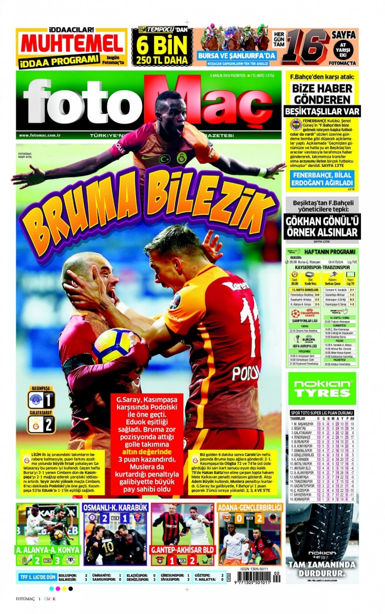 5 Aralık 2016 gazete manşetleri - 563