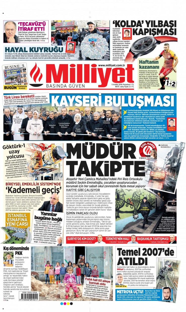 5 Aralık 2016 gazete manşetleri - 682
