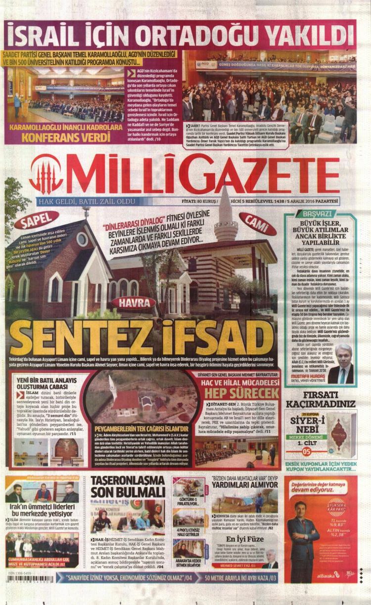 5 Aralık 2016 gazete manşetleri - 552