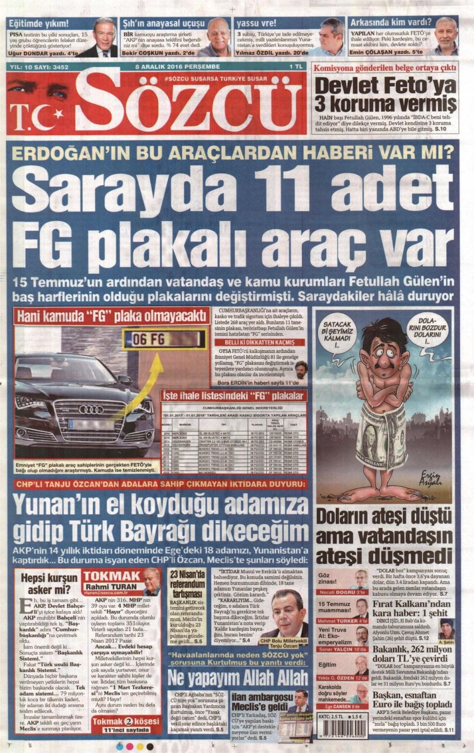 8 Aralık 2016 gazete manşetleri - 941