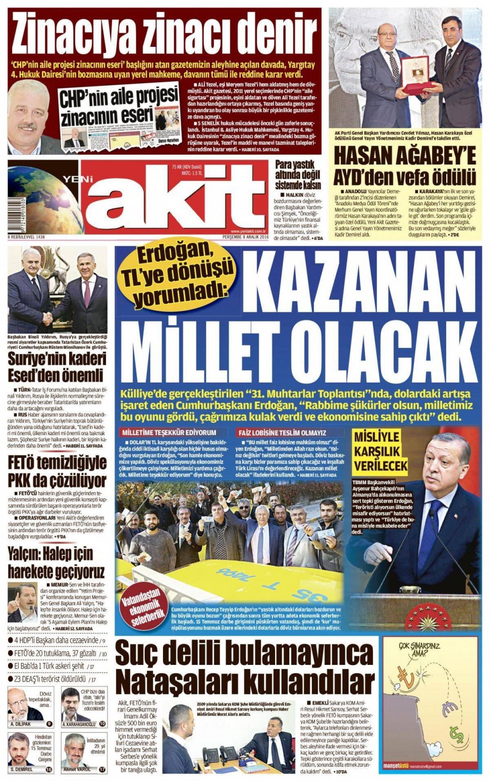 8 Aralık 2016 gazete manşetleri - 216