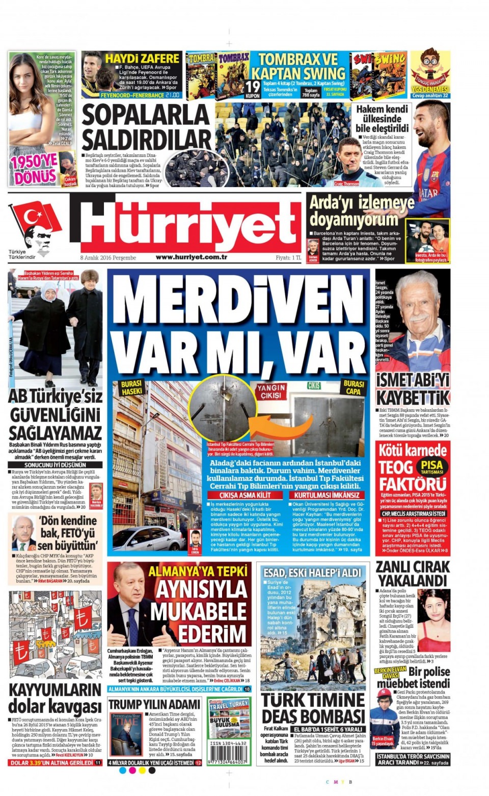 8 Aralık 2016 gazete manşetleri - 208