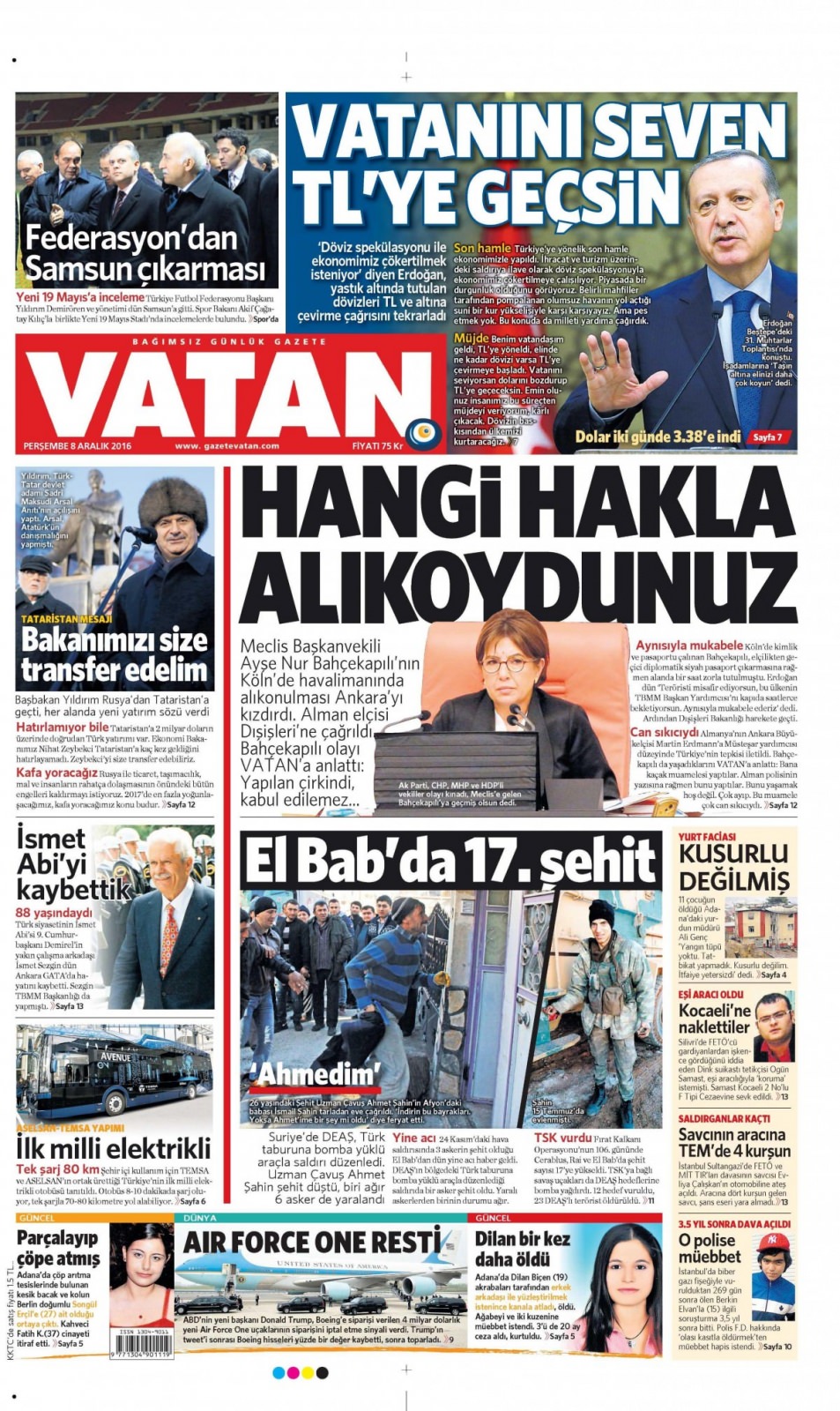 8 Aralık 2016 gazete manşetleri - 131