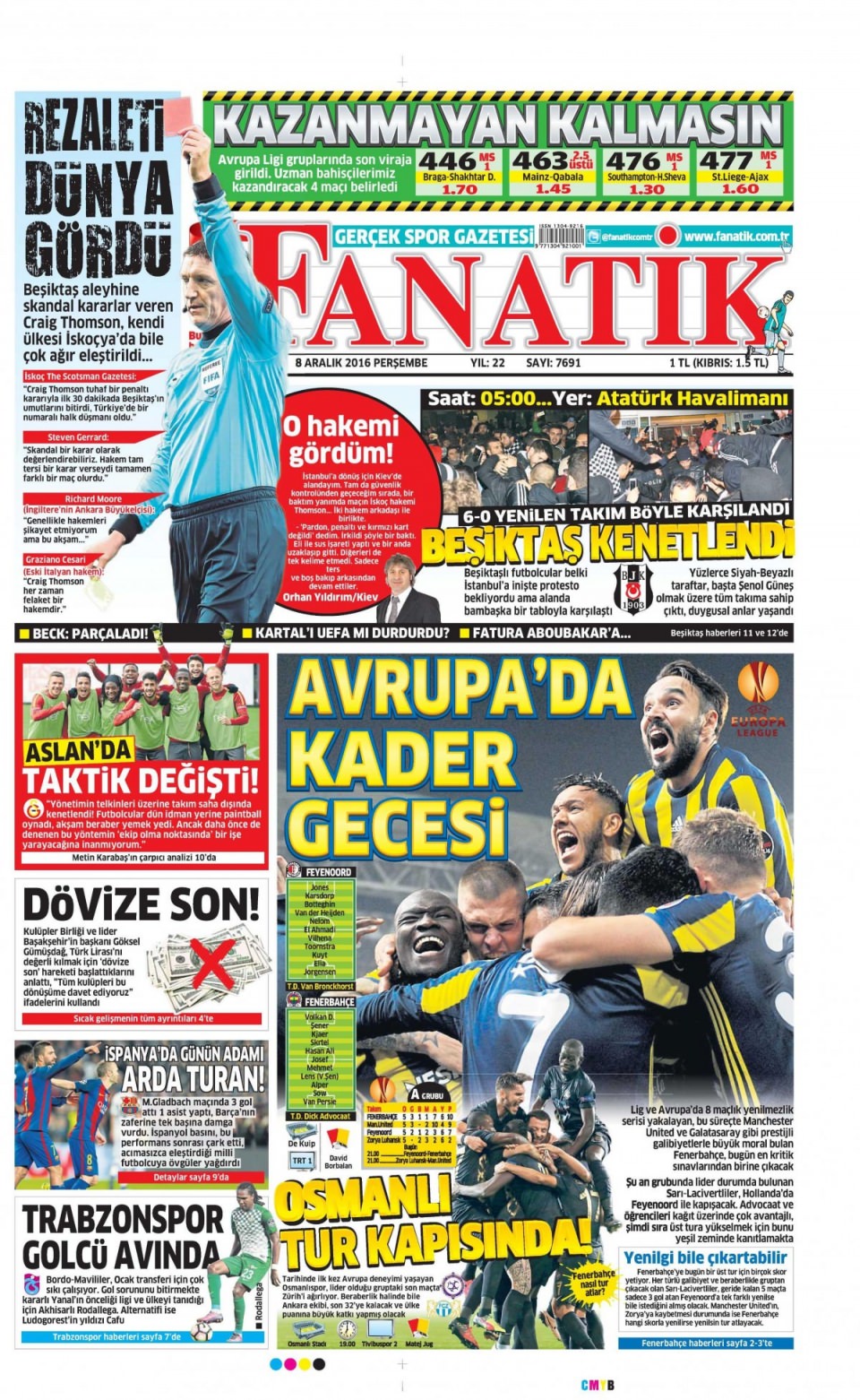 8 Aralık 2016 gazete manşetleri - 424