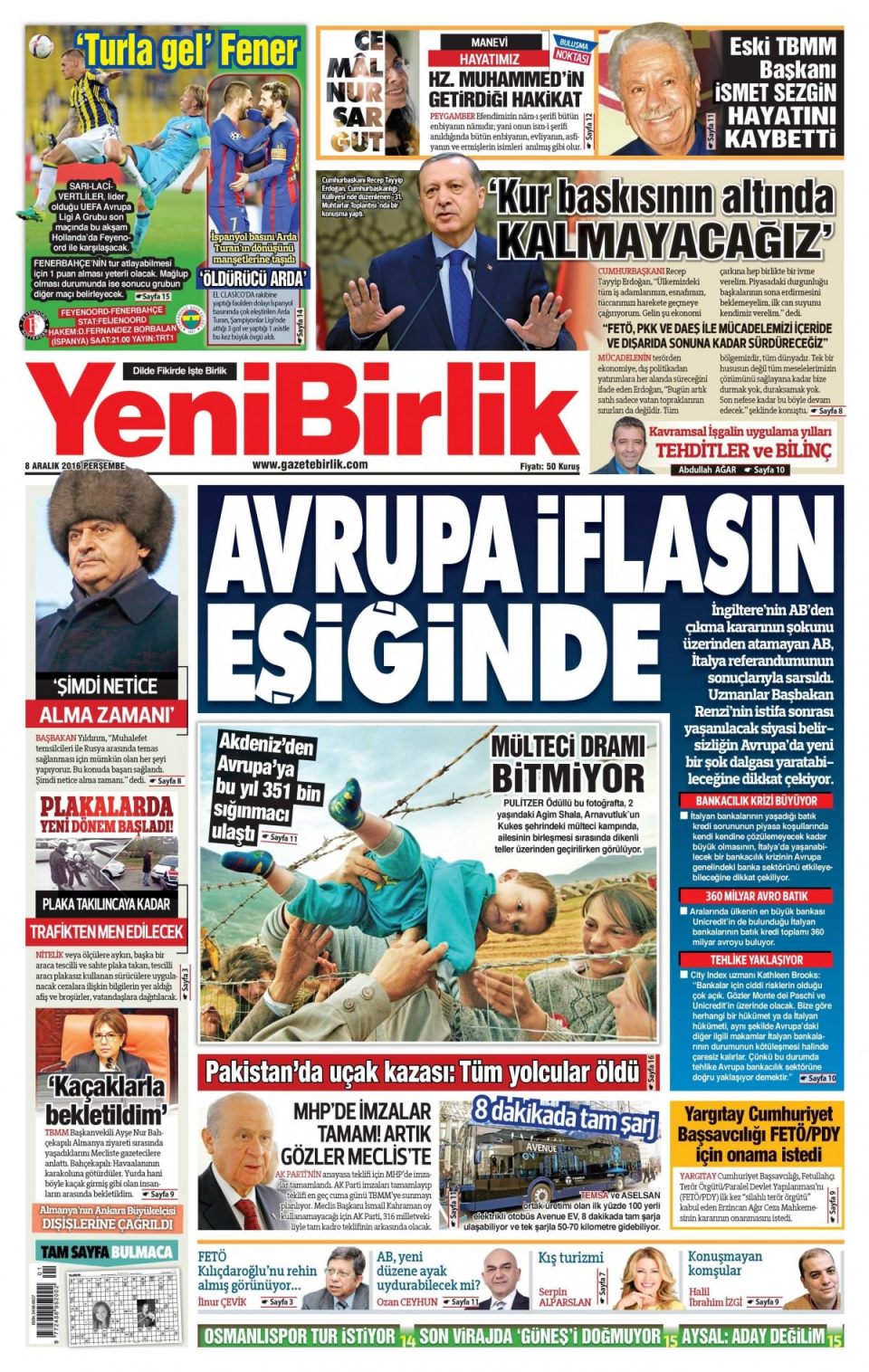 8 Aralık 2016 gazete manşetleri - 183