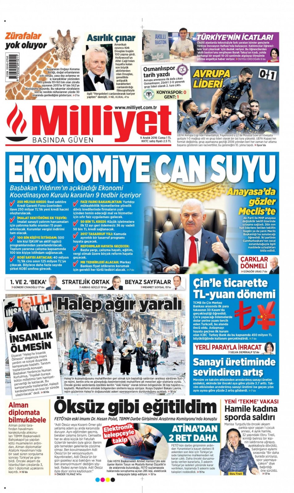 9 Aralık 2016 gazete manşetleri - 661