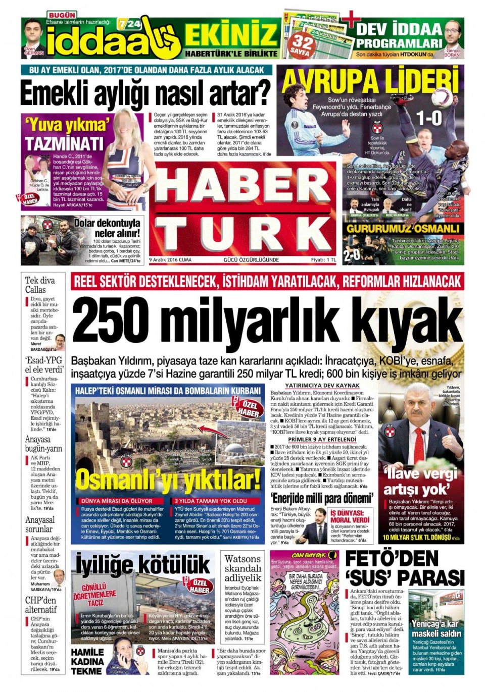 9 Aralık 2016 gazete manşetleri - 78