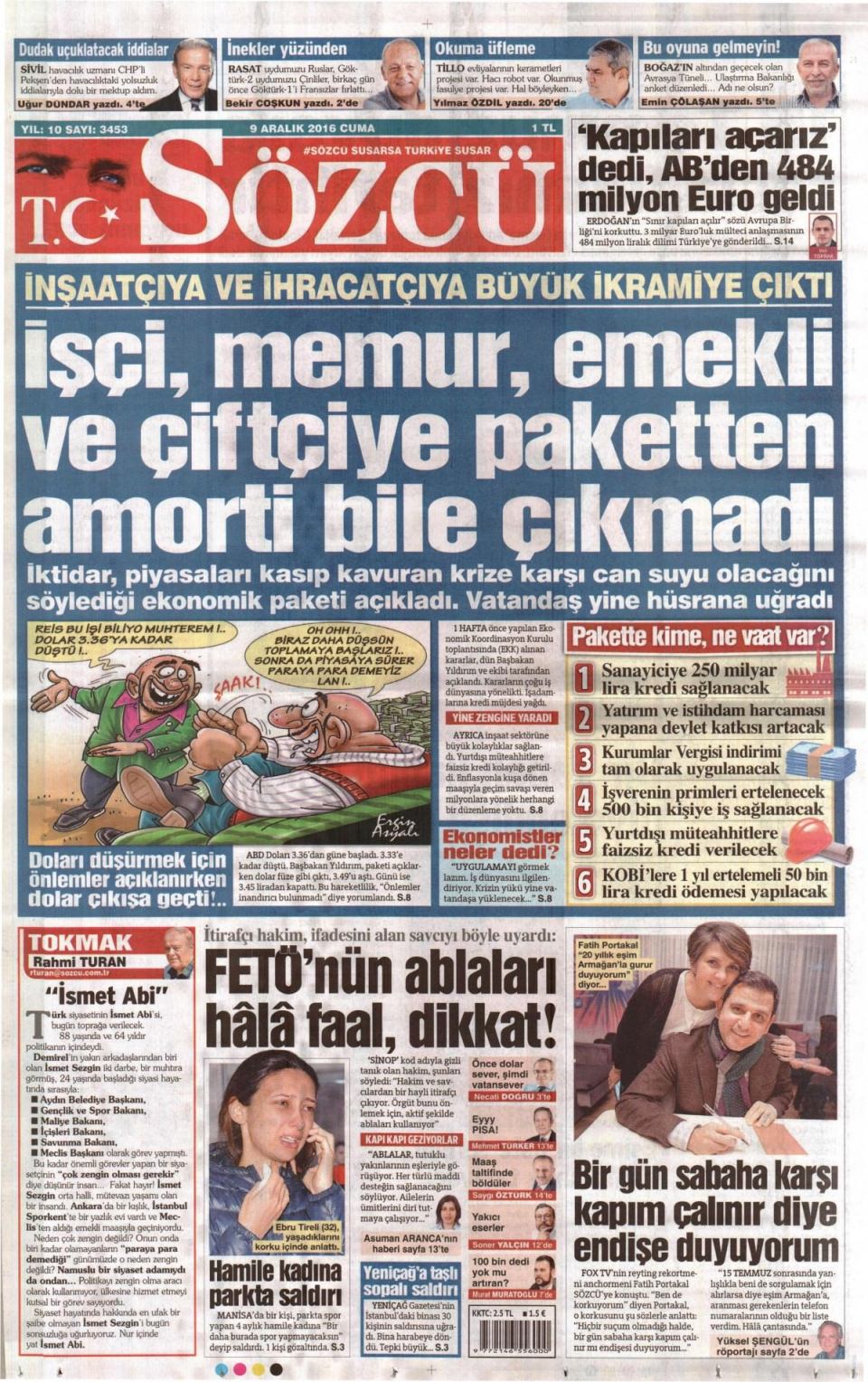 9 Aralık 2016 gazete manşetleri - 631