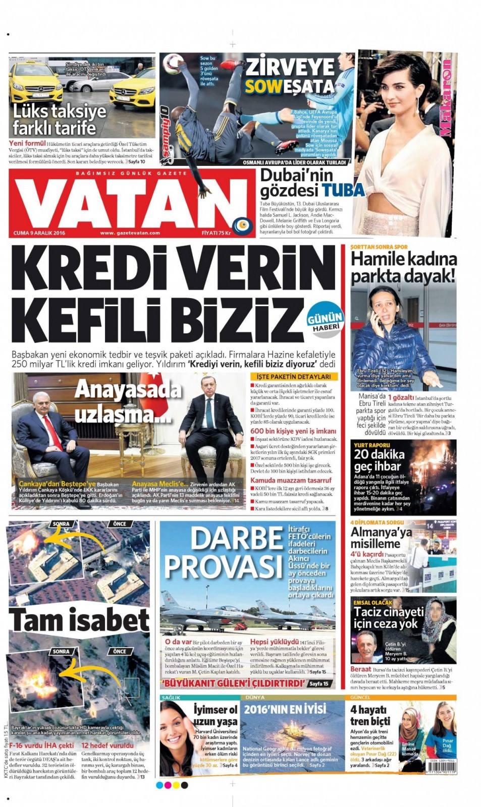 9 Aralık 2016 gazete manşetleri - 881