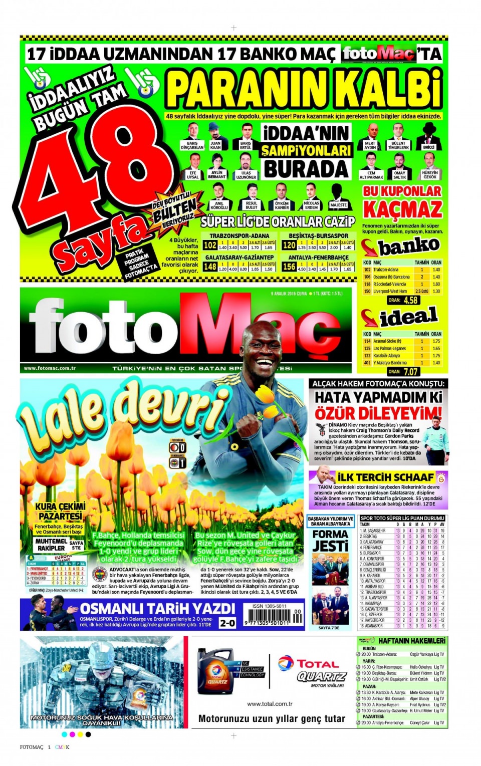 9 Aralık 2016 gazete manşetleri - 718