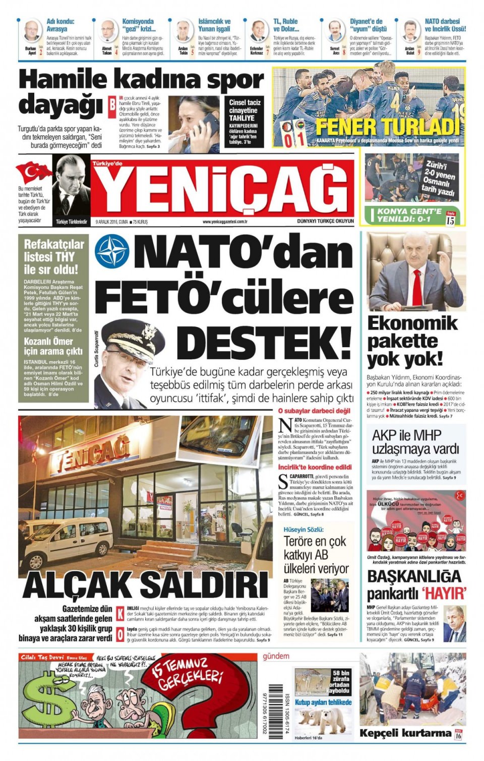 9 Aralık 2016 gazete manşetleri - 972