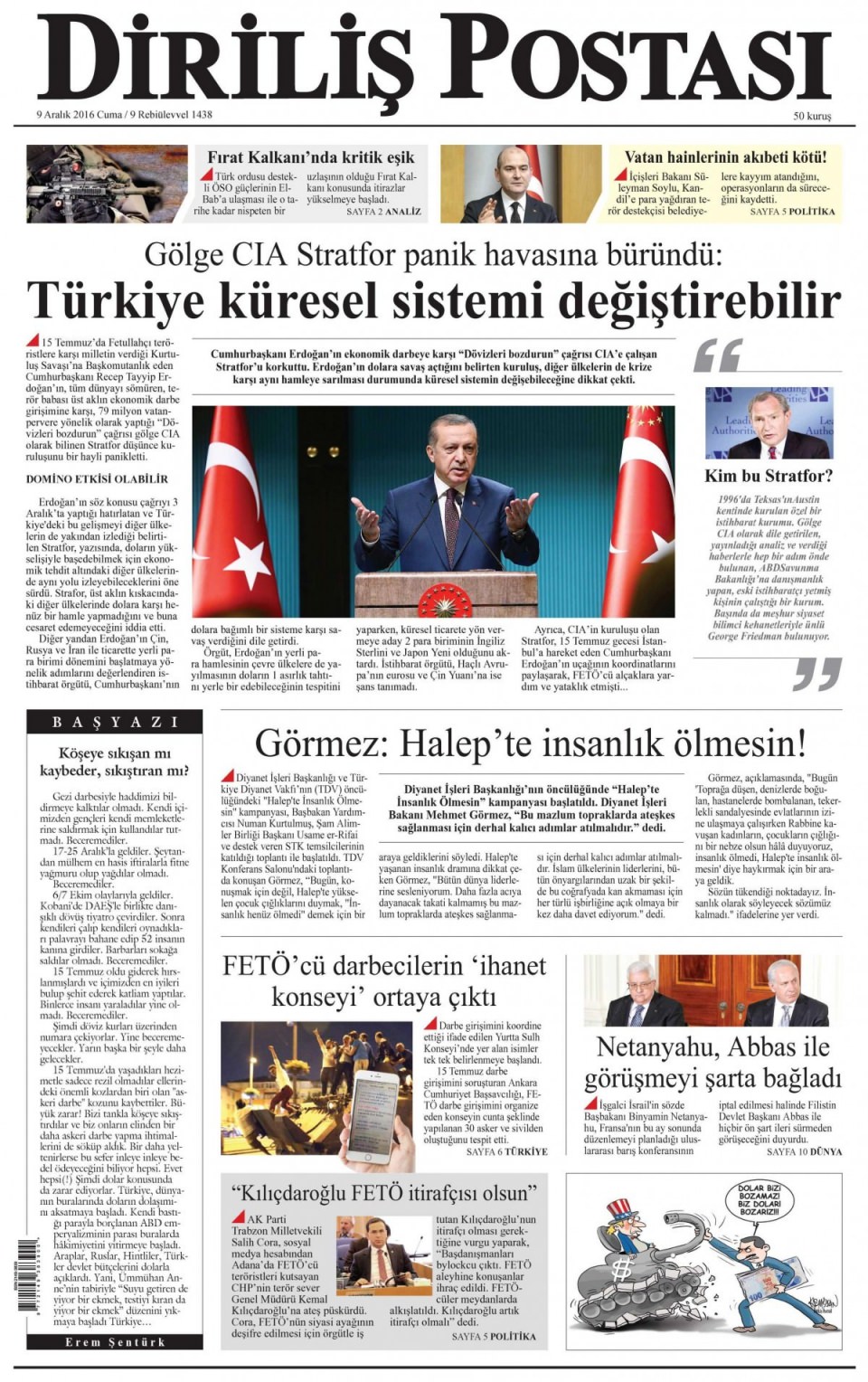 9 Aralık 2016 gazete manşetleri - 514