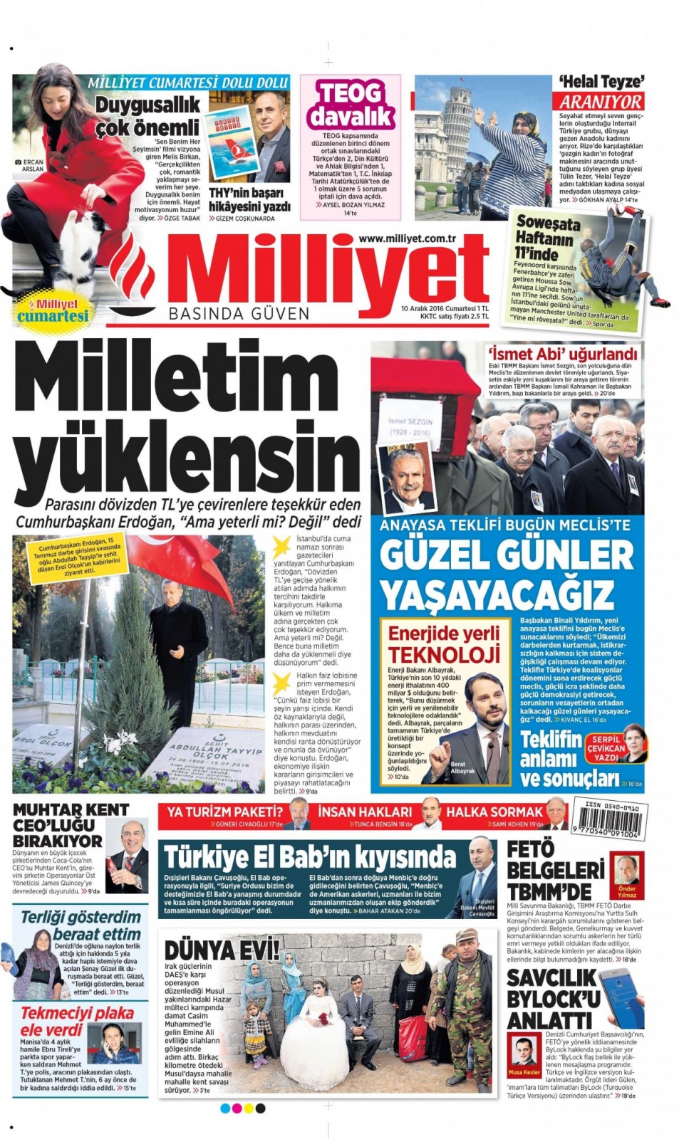 10 Aralık 2016 gazete manşetleri - 789